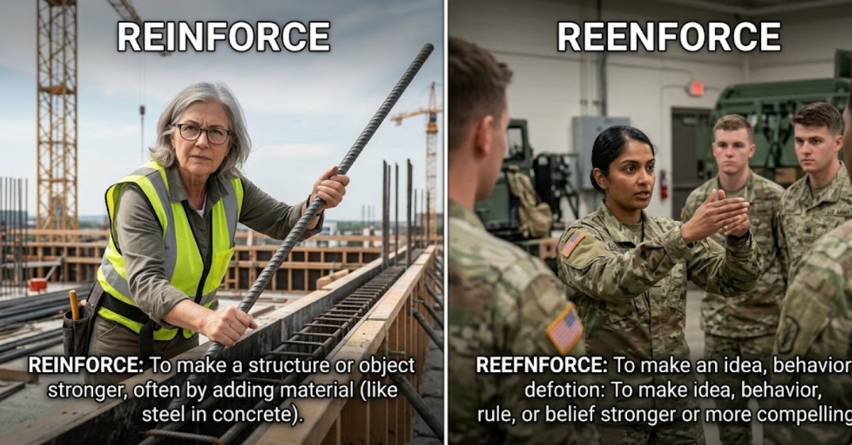 Reinforce vs Reenforce: Meaning, Spelling, and Usage