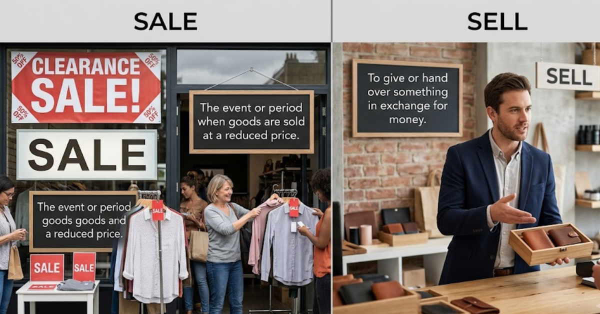 Sale vs Sell: Meaning, Difference & Correct Usage