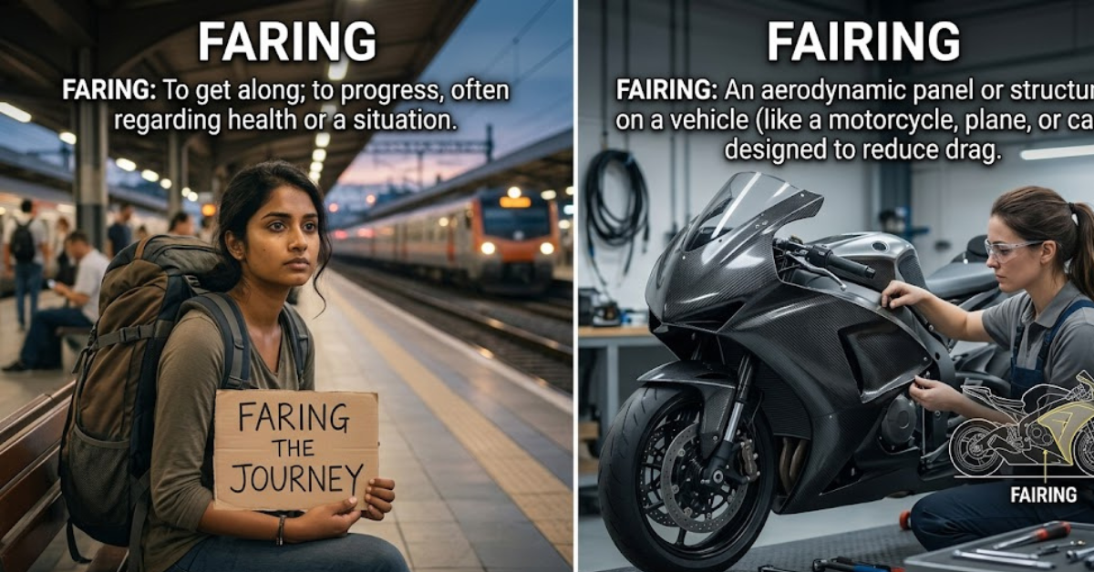 Faring vs Fairing: Meaning, Difference, and Usage