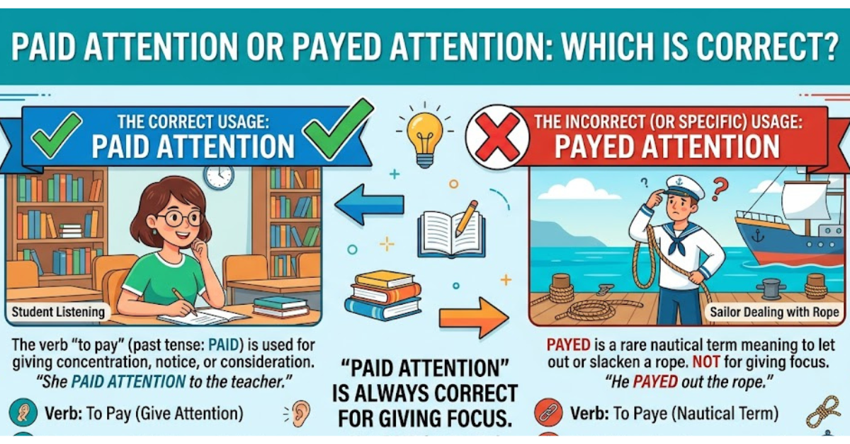 Paid Attention or Payed Attention: Which Is Correct?
