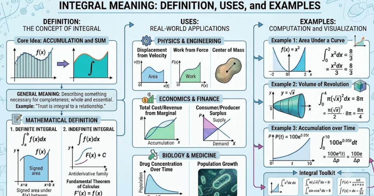 Integral Meaning: Definition, Uses, and Examples