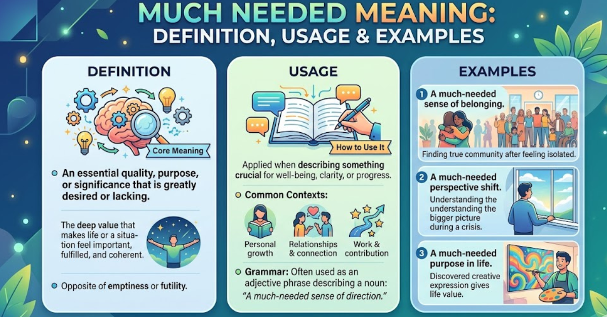 Much Needed Meaning: Definition, Usage & Examples