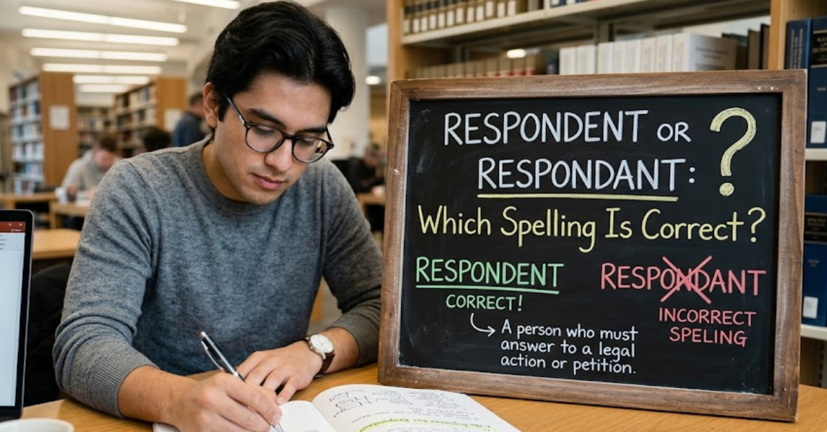 Respondent or Respondant: Which Spelling Is Correct?
