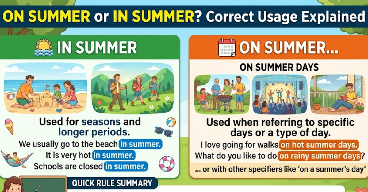 On Summer or In Summer? Correct Usage Explained