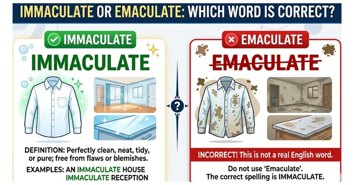 Immaculate or Emaculate: Which Word Is Correct?