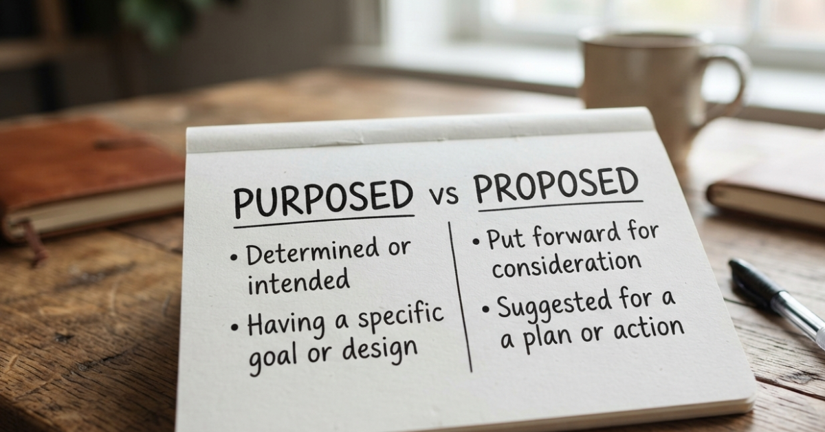 Purposed vs Proposed